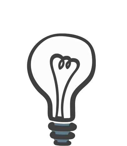 点滅する電球のイラスト